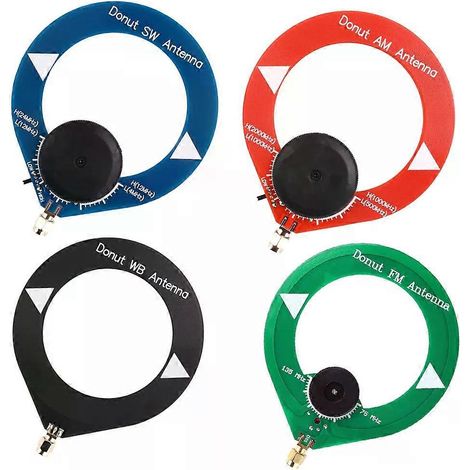 Antenne boucle miniature 75-135 MHz, module Sweet Donut FM, interface SMA SW AM, vert, noir, rouge - JXLGV (1/4)