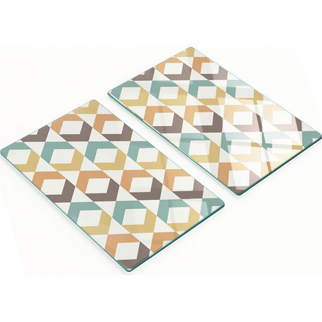 Tablas decorativas de vidrio para servir aperitivos, fondo retro, 2x30x52 cm (1/5)