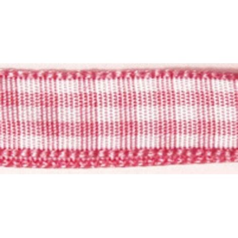 RAYHER - NASTRO DI RASO ORGANZA - COLORE ROSA E BIANCO 9,5MMX10MT