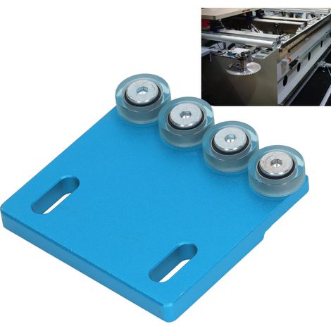 Roue auxiliaire à plaque étroite bleue pour plaqueuse de chants afin d'éviter les déviations d'alimentation accessoires pour plaqueuse de chants : 4 roues (1/5)