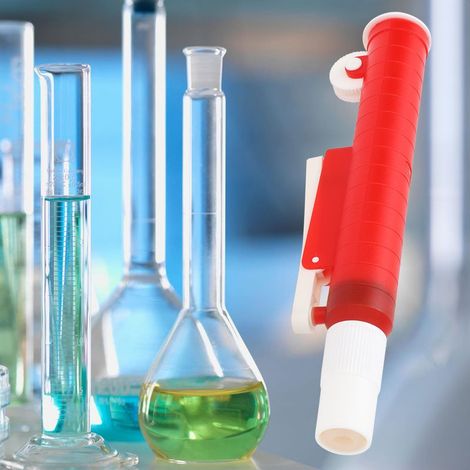 Pompe à Pipette pour Pipettes Jetables en Plastique et Verre 25ml Rouge (1/5)