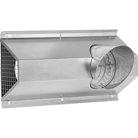 Capot exterieur Duo DN150 combine, acier inoxydable brosse droite/gauche reversible (1/3)
