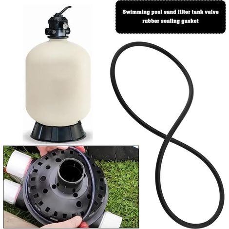 Pool Sand Filter Rubber Seal Gaskets - Replacement O-Ring Compatible with V140T V071620T V144T V180T V210T Filters Black (1/4)