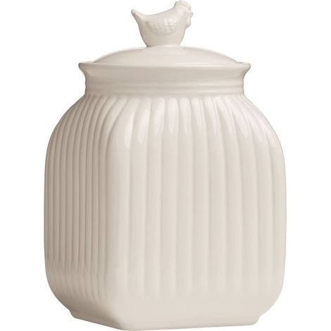 Interiors By Premier Charming Medium Canister, Practical Design Kitchen Canister For Ingredients, Stainless Steel Canister (1/4)