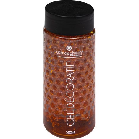 Gel Vase "Crystal" 500ml Orange Ambre