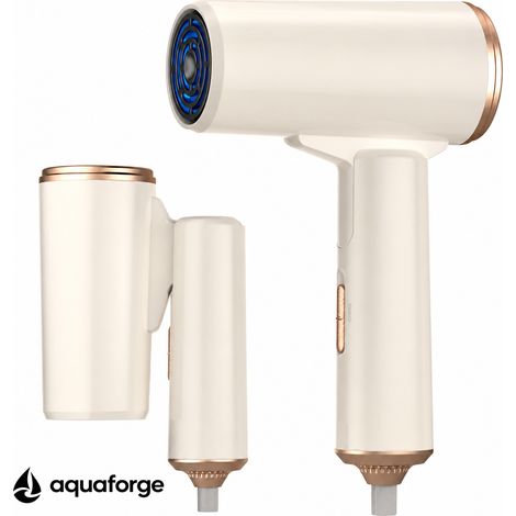 Sèche cheveux pliable YZ991 800 W air chaud froid avec diffuseur (1/5)