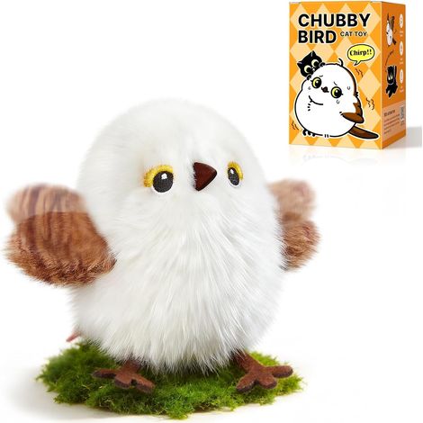 Jouet Chat Oiseau Mésange Interactif, Ailes Battantes, Catnip USB (1/5)
