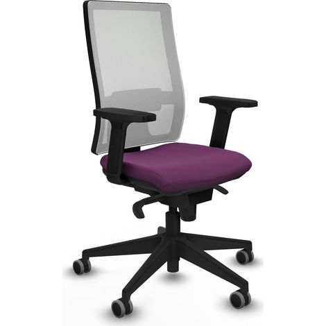 Horna sincro malla blanca similpiel morado brazos 2D base piramidal ruedas 65mm engomadas (1/5)