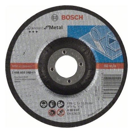 Disco abrasivo da taglio per metallo 125x22x2,5 mm standard
