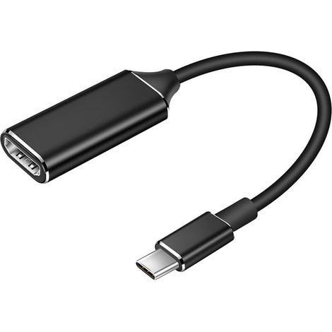 Adaptateur One Piece USB C vers HDMI, adaptateur Type C vers HDMI 4K (compatible Thunderbolt 3) pour MacBook Pro 2018/2017, iPad Pro 2018, Samsung Note 9/S9/S10, Huawei Mate 20/P20, etc. (Noir)