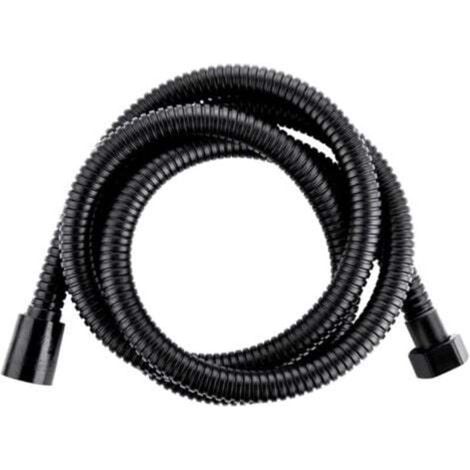 Shower hose, 200 cm shower hose, shower hose with anti-twist protection for shower head, universal anti-twist shower hose, black