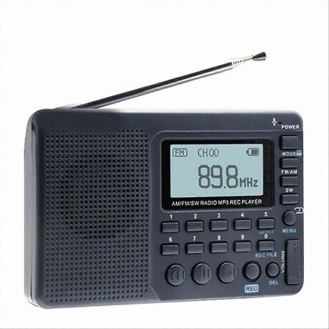 Radio portable RETEKESS V115, bandes FM/AM/SW, enregistreur USB, PA (1/5)
