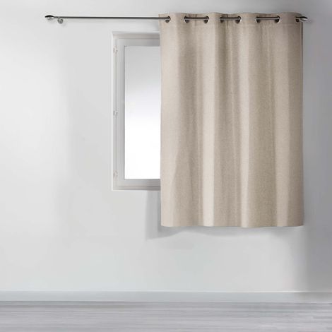Rideau Occultant à Œillets "Chinea" 135x180cm Beige Lin