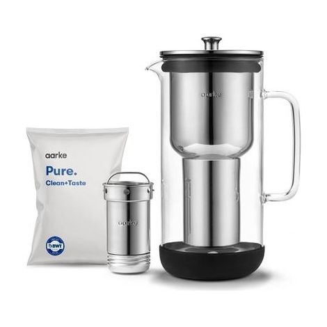Carafe filtrante Aarke Purifier Gris et Transparent