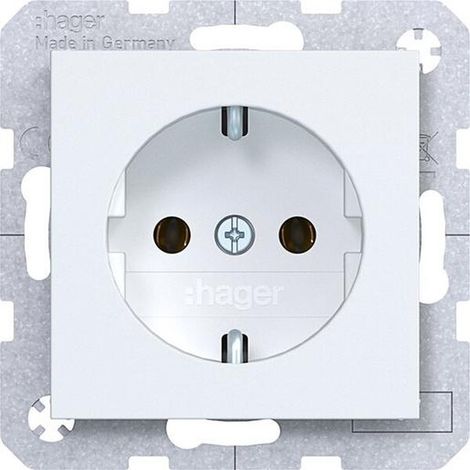 Hager STECKDOSE LICHTWEIß MATT (WAS1100WM BERKER AX)