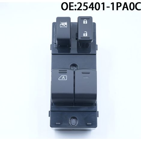 The reference number 25401-1PA0C is suitable for window regulator switches and controls in Nissan sports cars.