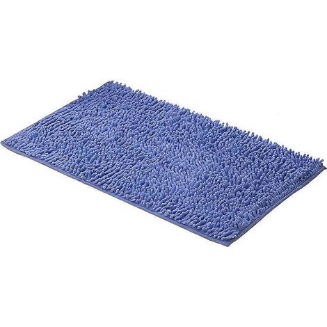 Tapis de bain en microfibre chenille duveteuse, doux et confortable, ultra-absorbant, antidérapant, épais, 40 x 60 cm (1/5)