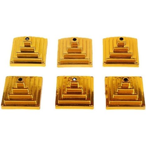 10pcs(carré)-Base dorée - Base de drapeau de qualité supérieure (1/3)