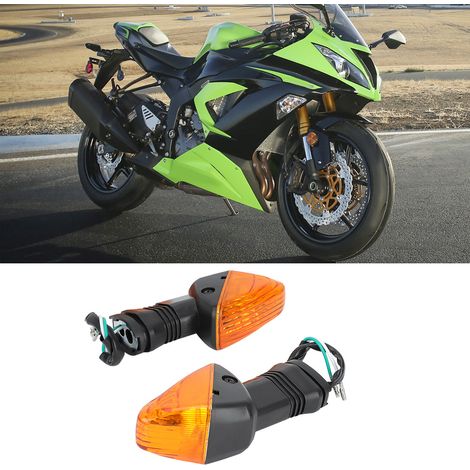 Feu clignotant pour KAWASAKI ZX 6R - Accessoire moto personnalisé (Noir & Jaune) (1/5)