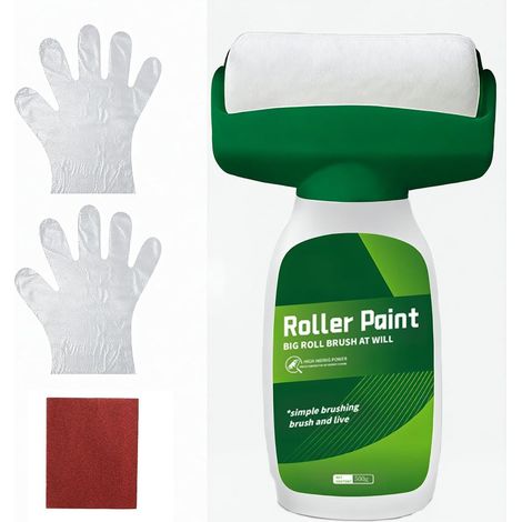 Weiße Wandausbesserungsfarbe 500 ml – Farbroller für weiße Wände – Ausbesserungsroller – Geeignet für die Reparatur von Wänden mit Latexfarbe – Wasserbasiert