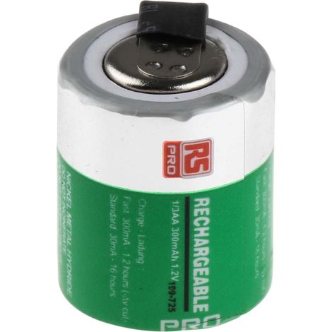 Accumulateur 1.2V 300mAh 1/3 AA NiMH RS PRO ( Prix pour 1 )