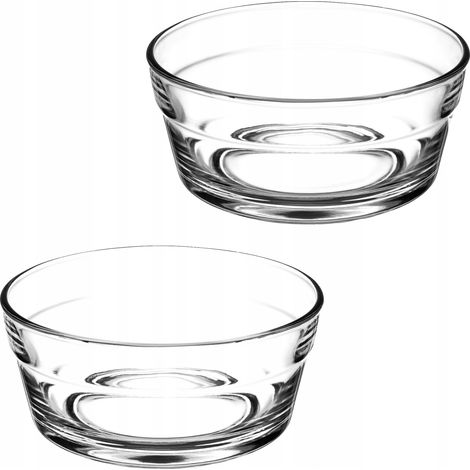 KADAX Salatschüssel, Servierschale aus Glas, Spülmaschinenfeste 12.5cm 2x