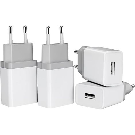 Prise USB 12W 5V/2,4A Bloc Chargeur Adaptateur Aussi pour 1A/2,1A (1/5)