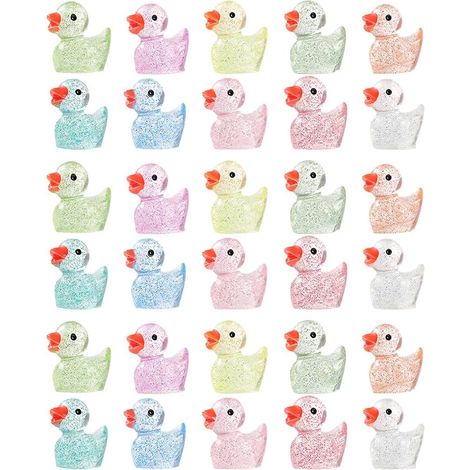 Stück Mini Enten aus Kunstharz Im Dunkeln leuchtende kleine