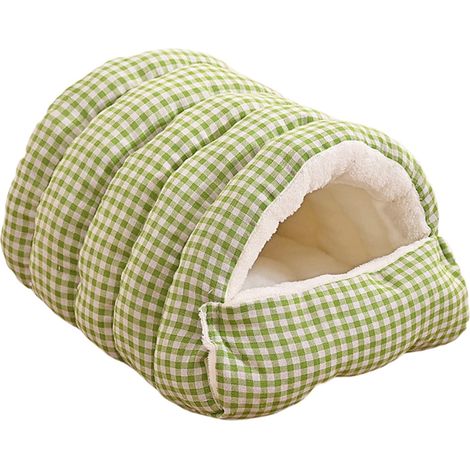 Nid Pour Animaux - Lit Pour Chat Et Chien - Structure Semi-Fermée - Lavable Et Démontable - Dimensions 45x40x28 Cm - Vert (1/5)