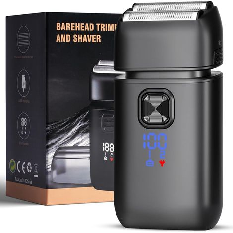 Electric Shaver for Men, Portable Shaver Beard with Precision Trimmer, Rechargeable Electric Shaver, Dry/Wet Use, Waterproof, Cordless Shaver, for Home, Travel (1/5)