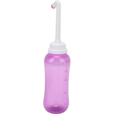 Bidet portable de voyage, récipient pour l'irrigation vaginale, hygiène intime féminine, violet, tête droite, 500 ml (1/5)