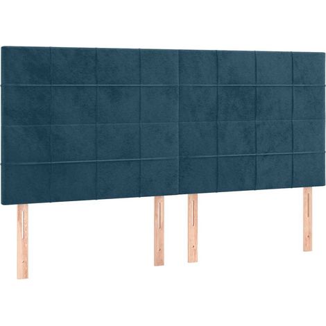 Maison Exclusive - Cabecero Terciopelo Azul Oscuro 180x5x118/128 (1/5)
