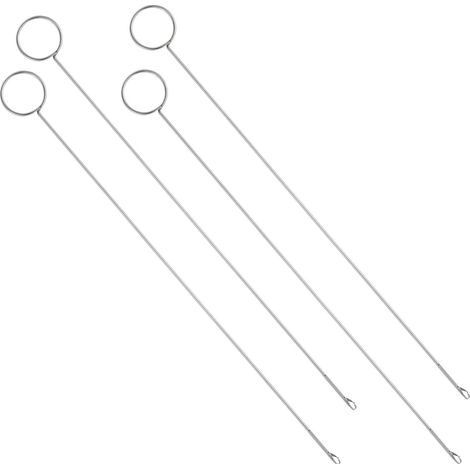 BEBUSINGOTO 4 ganchos para doblar bucles de costura, herramienta de dobladillo largo con pestillo para cinturones de tela, accesorios de tejido DIY, 26,5 cm/10,4 pulgadas (1/5)