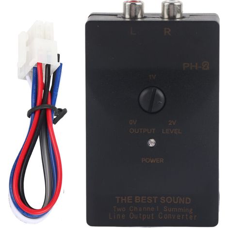 Jeffergarden Convertisseur de niveau pour haut-parleurs stéréo, améliore l'efficacité et la stabilité des haut-parleurs pour voitures, camions et systèmes audio de sport.