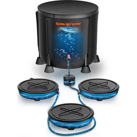 3 Pack Automatic Gravity Powered Irrigation System No Electricity with 50L Water Tank, Fabric Base with Wick Irrigation System for Grow Tent (1/5)