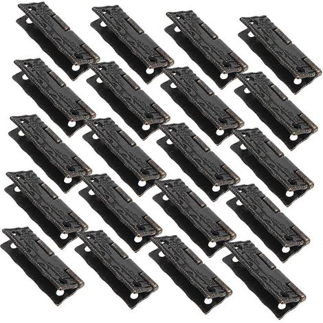 Artibetter Lot de 24 mini charnières pour boîtes, artisanat et accessoires de meubles (1/5)