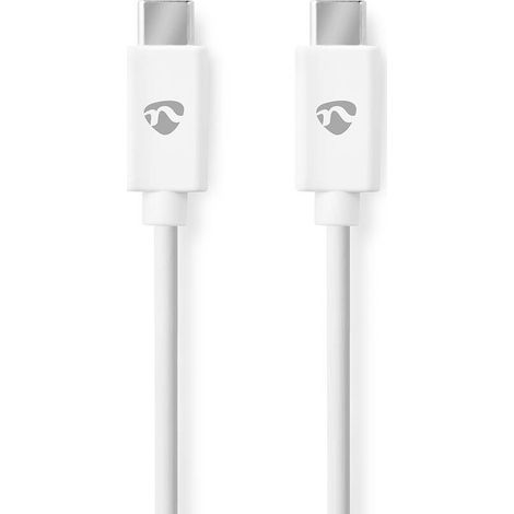 USB-C-zu-USB-C-Kabel, 2 m, 60 W, 480 Mbit/s, Weiß