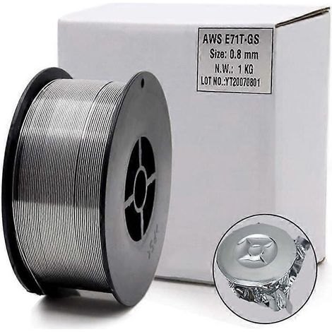 Fil de soudage fourré, fil MIG sans gaz fourré, acier doux sans gaz E71TGS, diamètre 0,76 mm, résistance 900 g (1/5)