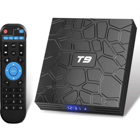 Boîtier TV Android T9 pour l'exportation, lecteur réseau intelligent 4K, boîtier TV 5G, BT4.0 (1/5)