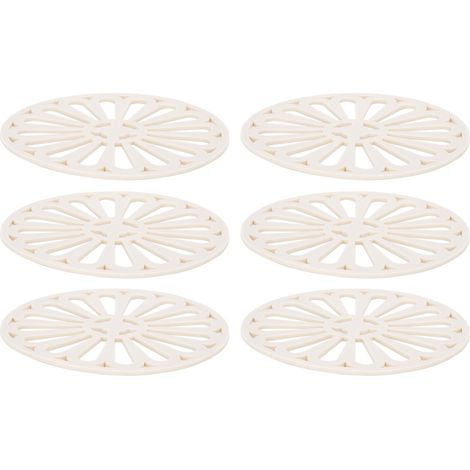 6 dicke, rutschfeste Tischsets, kreative Untersetzer, beige Küchenplatzsets, Hitzeschutz für Wohnmöbel (1/5)