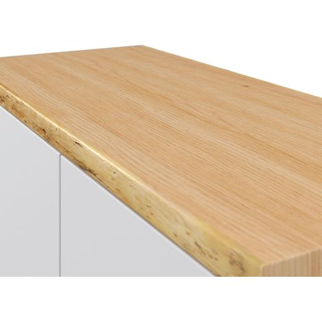 Mömax Kommode Carlos Weiß/Eichenfarbe Echtholz/MDF (1/5)