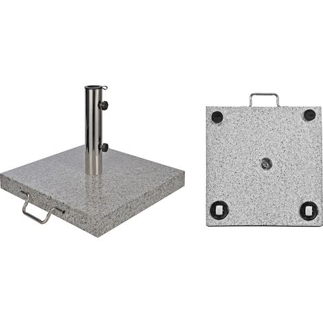 Granitschirmständer 30kg eckig mit Rolle Edelstahlr. 38-48mm
