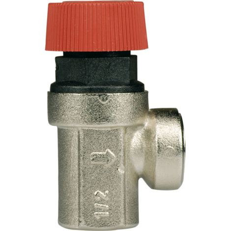 Schläfer 430910 - Valvola di Sicurezza Riscaldamento a Membrana DN15 1/2 FF Pressione 6 Bar, Ricambio Universale per acqua potabile, Caldaia Valvola di Pressione di Sicurezza 1/2. (1/5)