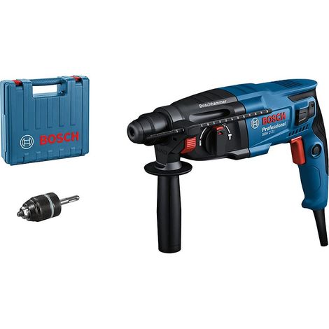 Martello perforatore GBH 2-21 D Bosch Professional (con SDS plus, incl. mandrino autoserrante, impugnatura supplementare, panno, asta di profondità, in valigetta) (1/5)