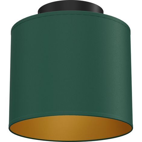 Plafonnier Arden Luminex vert foncé et doré abat-jour tissu E27 15W (1/2)