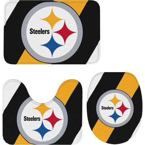 Steelers Team 3 Piece Bathroom Rugs Set Bathroom anti slip carpet 31.5x20in (1/5)