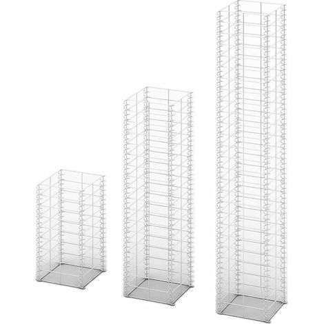 3 gabions en fil galvanisé (1/4)