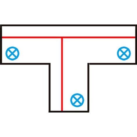 QAZQA Conector en T para carril trifásico T Izquierda Blanco