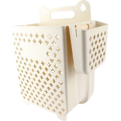 Panier à linge mural pliable grande capacité, blanc XL (1/5)