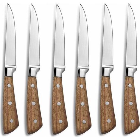 Comas Mont Blanc set 6 coltello bistecca Inox Rosewood 23 cm